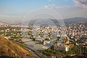 Top view of the city of Caracas