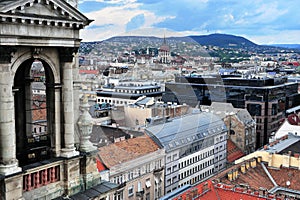 Top view of the city center of Budapest