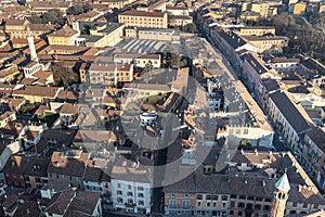 Top view of the city of Cremona, Lombardy - Italy