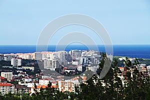 Top view of the city of Gelendzhik, a coastal city in Russia