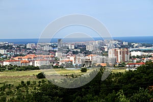 Top view of the city of Gelendzhik, a coastal city in Russia