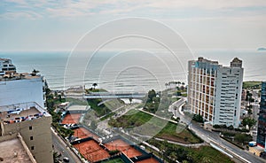 Top view of the city. Lima, Peru