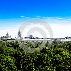 Top view of the city of Rostov on don.