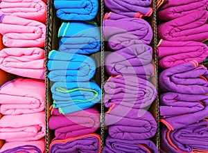 Top View Clean Clothes Stack