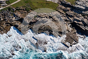 Top view of the cliffs at north Maroubra Beach in NSW, Australia