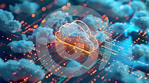 Top view of a cloud storage facility with integrated data deduplication