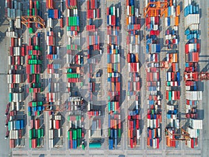 Top view for container stack