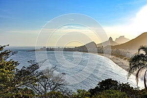 Top view of Copacabana beach