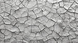 top view cracked soil ground Earth texture on white background, desert cracks,Dry surface Arid in drought land, floor has many