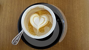 Top view of A Cup of Cappucino