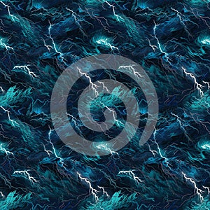 Top view dark blue sea water big waves. AI generative illustration