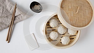 top view delicious dumplings concept. High quality photo