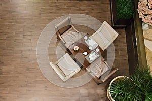 Top view Dining table