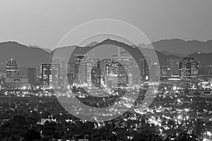 Top view of downtown Phoenix Arizona photo