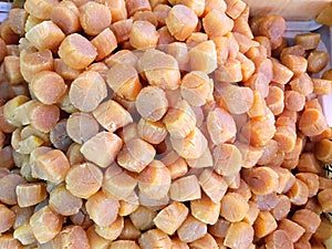 Top view of Dried Scallops