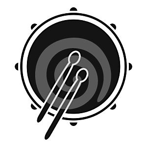 Top view drum icon simple vector. Music kit