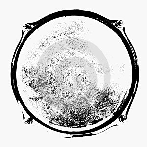 Top view of drum leather isolated on white background.