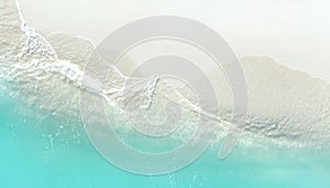 Top view a ecology system with a wave water energy with a summer tropical background