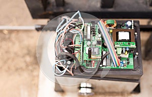 Top view Electronic Gate control system motor