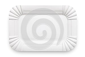 Top view of empty paper plate