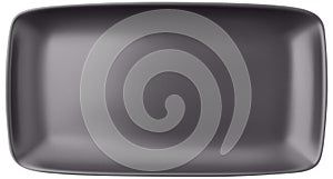 Top view of empty tray isolated on background