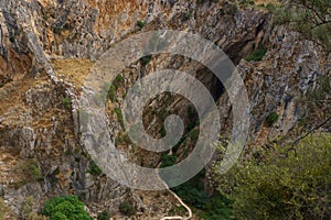 entrance to the cave of the hundidero in montejaque , malaga,spain photo