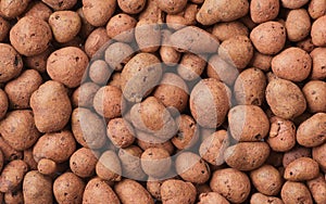 Top view of expanded lightweight clay pebbles