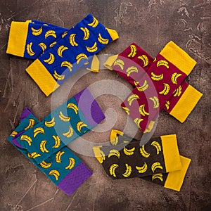 Top view of female socks