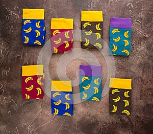 Top view of female socks