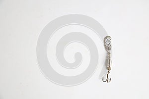 Top view of fishing lure isolated on a white background