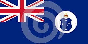 Top view of flag Australasian team for Olympic games, Australia. Australian travel and patriot concept. no flagpole. Plane design