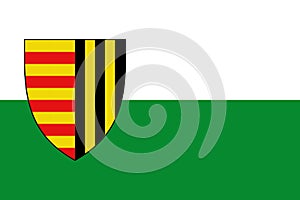 Top view of flag Bree, Belgium. Belgian travel and patriot concept. no flagpole. Plane design, layout. Flag background