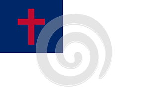 Top view of flag of Christian. no flagpole. Plane design, layout. Flag background. religion, love holy spirit faith, people hope