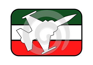 Top view of flag Mexican Air Force, Mexico. United Mexican States travel and patriot concept. no flagpole. Plane design, layout.