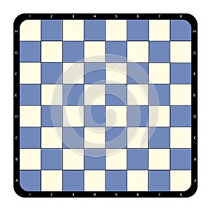 Top view flat chessboard. Vector flat illustration