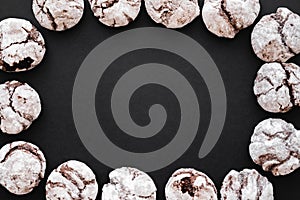 Top view of frame from biscuits