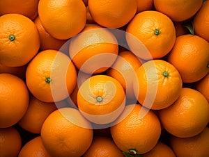 Top view of fresh Oranges fruit. Healthy food concept Full frame. AI Generated Image