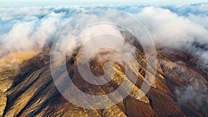 Top view on Fuerteventura mountains. Canary islands