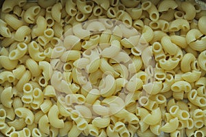 Top view full frame cooked macaroni.