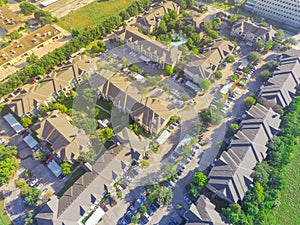 Top view full large typical apartment complex in Houston, Texas, USA