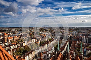 Top view in Gdansk