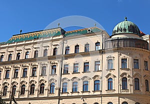 Top view of General Post Office building in Bratislava, Slovak Republic