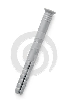 Top view of gray plastic expansion wall plug