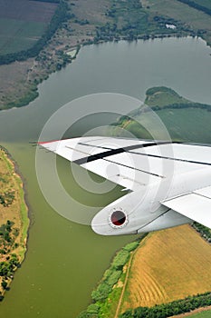 Top view of the green river