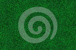 top view of green turf texture for pattern and background