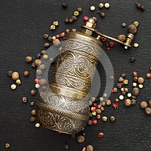 Top view grinder for cooking spices Photo