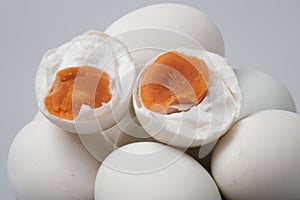 top view group of salted duck egg