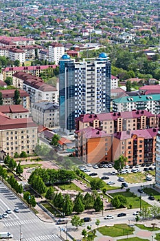 Top view of Grozny City, Chechnya