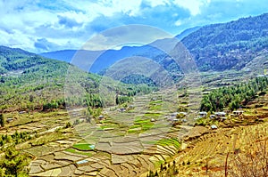Top view Haa valley , Bhutan