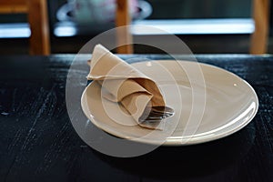 Top view headphone, white coffee cup and keyboard with copy space